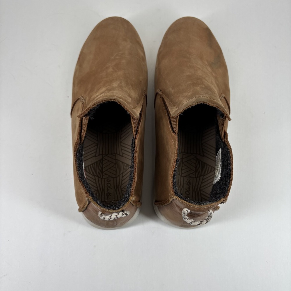 OluKai Women's Tan Suede Slip-On Winter Boots - Picture 8 of 16